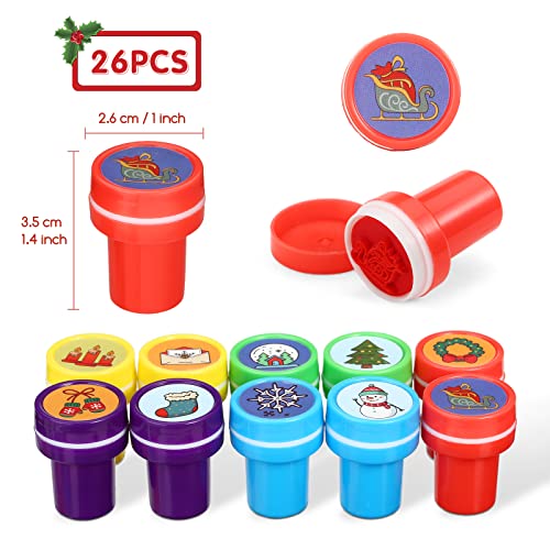 kesote スタンプ クリスマス 景品 おもちゃ 子供 26個セット クリスマス 飾り デコレーション クリスマスプレゼント ギフト 贈り物 クリスマスグッズ